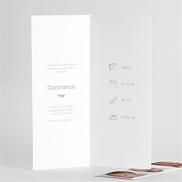 Faire-part naissance ma présentation photomaton - Intérieur du faire-part 2