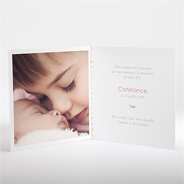 Faire-part naissance ma présentation ficelle - Intérieur du faire-part