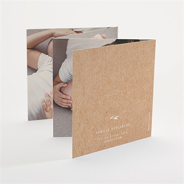 Faire-part naissance faire-part enveloppe accordéon - Dos du faire-part