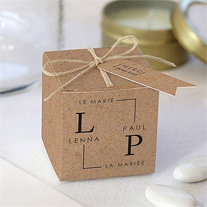 Boîte de dragées mariage liés