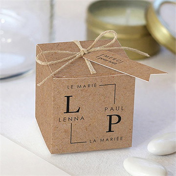 Boîte de dragées mariage liés