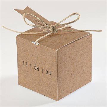 Boîte de dragées mariage liés - Dos de la boîte