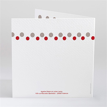 Faire-part mariage humour original plié - Dos du faire-part