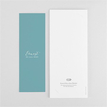 Faire-part naissance dans sa couronne photomaton - Dos du faire-part