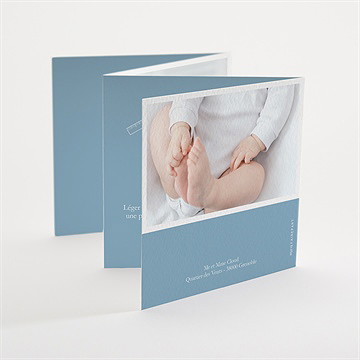 Faire-part naissance pictogramme accordéon - Dos du faire-part