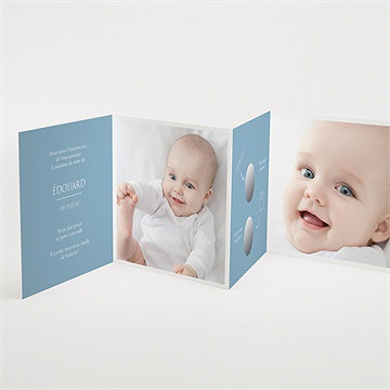 Faire-part naissance pictogramme accordéon - Intérieur du faire-part