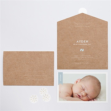 Faire-part naissance cocotte en folie ! enveloppe - Vue d'ensemble