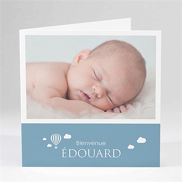 Faire-part naissance pictogrammes plié