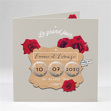 Faire-part mariage la surprise à gratter