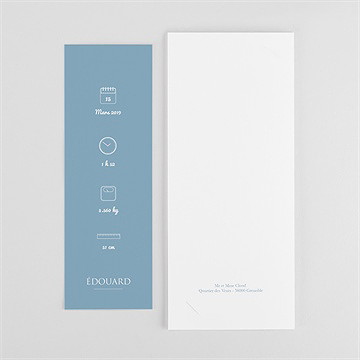 Faire-part naissance pictogrammes photomaton - Dos du faire-part