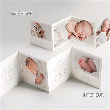 Faire-part naissance jolie mosaïque bracelet - Vue d'ensemble