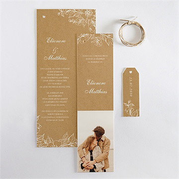 Faire-part mariage belle découverte superposition - Vue d'ensemble