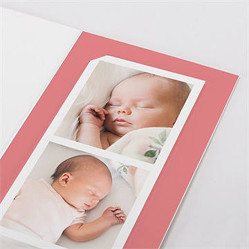 Faire-part naissance jolie mosaïque photomaton - Détail du faire-part