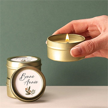 Bougie noël petite déco - Bougie allumée