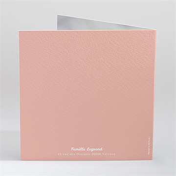 Faire-part naissance sous toutes les coutures plié - Dos du faire-part