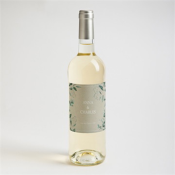 Etiquette de bouteille mariage intimité - Mise en situation