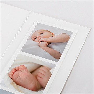 Faire-part naissance le voici ! photomaton - Détail du faire-part