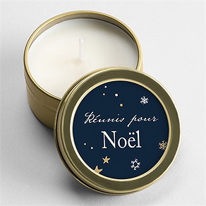 Bougie noël etoiles d'hiver