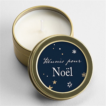 Bougie noël etoiles d'hiver