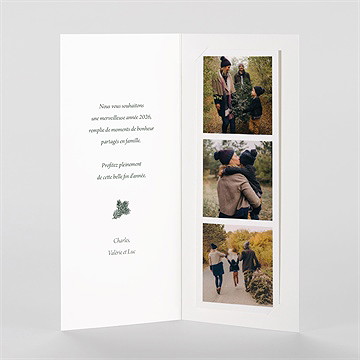 Carte de voeux ecrin d’hiver - Intérieur de la carte