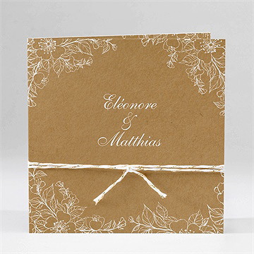 Faire-part mariage belle découverte ficelle