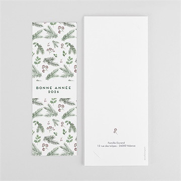 Carte de voeux dans la joie - Dos de la carte