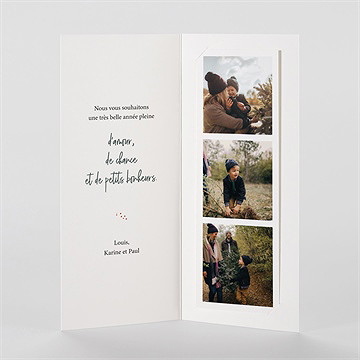 Carte de voeux chaleur d’hiver - Intérieur de la carte