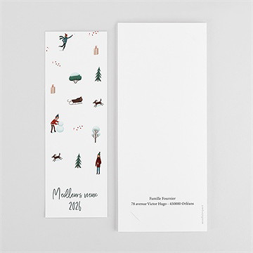 Carte de voeux chaleur d’hiver - Dos de la carte