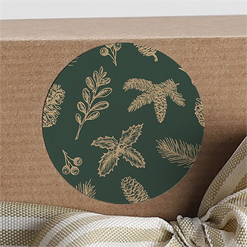 Stickers noël déco en or - Mise en situation