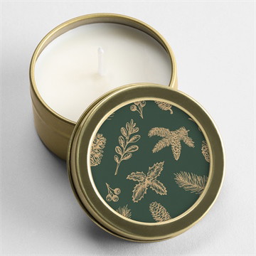 Bougie noël déco en or