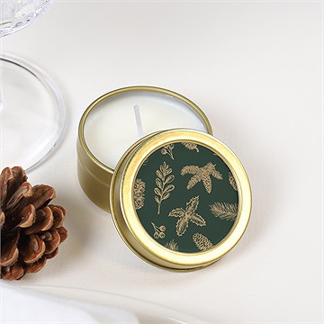 Bougie noël déco en or - Mise en situation