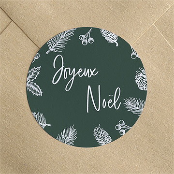 Stickers noël forêt blanche