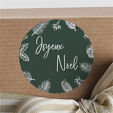 Stickers noël forêt blanche - Mise en situation