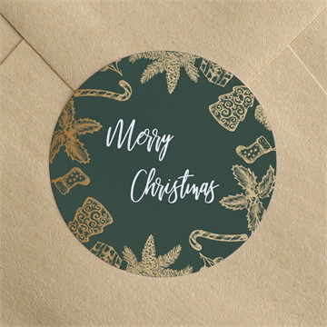 Stickers noël feuilles d'or