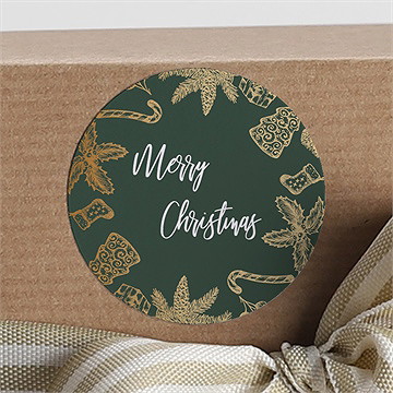 Stickers noël feuilles d'or - Mise en situation