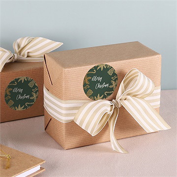 Stickers noël feuilles d'or - Mise en situation