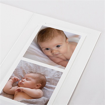 Faire-part naissance toutes les coutures photomaton - Détail du faire part