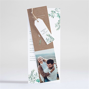 Faire-part mariage let love grow ! superposition