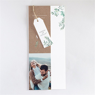 Faire-part mariage let love grow ! superposition - Faire-part assemblé