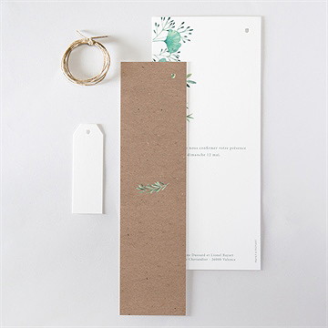 Faire-part mariage let love grow ! superposition - Dos du faire-part