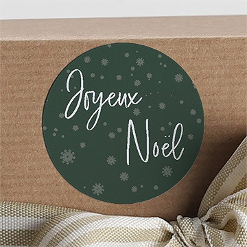 Stickers noël flocons blancs - Mise en situation