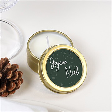 Bougie noël flocons blancs - Mise en situation