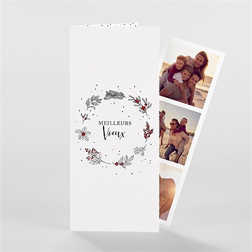 Carte de voeux couronne de noël