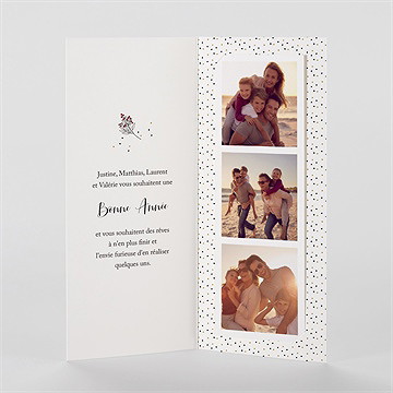 Carte de voeux couronne de noël - Intérieur de la carte