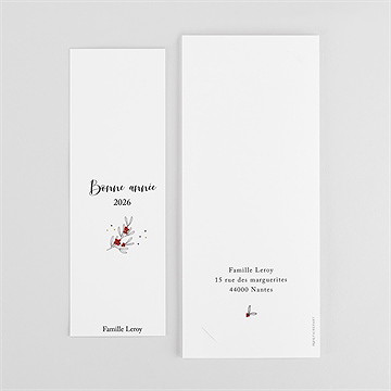 Carte de voeux couronne de noël - Dos de la carte