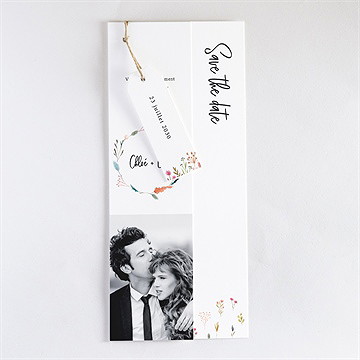 Faire-part mariage art champêtre superposition - Faire-part assemblé