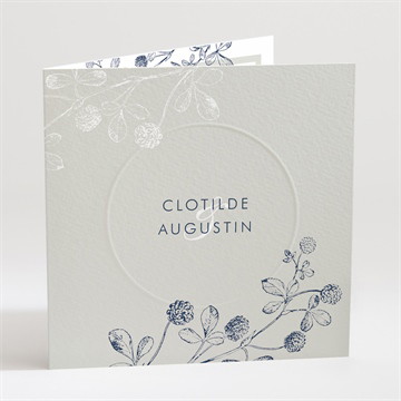 Faire-part mariage esperluette gaufrage