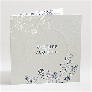 Faire-part mariage esperluette gaufrage