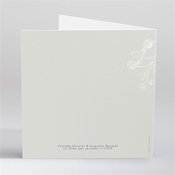 Faire-part mariage esperluette gaufrage - Dos du faire-part