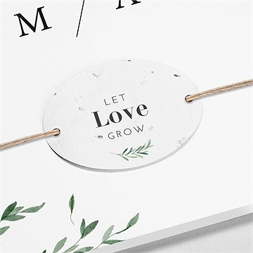 Faire-part mariage l'olivier ensemencé - Détail du faire-part